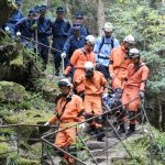 警察と消防の合同訓練 名張市の赤目四十八滝で