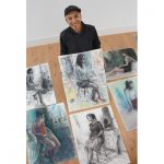 人物の「生」伝える絵 倉岡さん個展 17日から