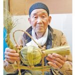 良い年祈り しめ縄作り 伊賀市丸柱の塚脇さん