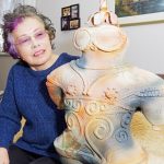 培った技術で土偶作品 名張市つつじが丘・八隅さん