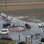 環状交差点の試行運用始まる 戸惑う運転手も 伊賀市四十九町で