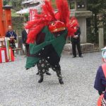 獅子神楽を奉納 敢國神社で舞上祭 伊賀市一之宮