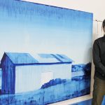 現代アート史跡で披露 藤原康博さん
