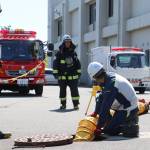 ガス漏れ想定し初動対応確認 ガス会社と消防署が合同訓練