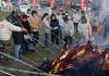 無病息災願う恒例の「どんど焼き」 名張市美旗中村で