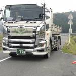 骨材運搬のダンプカー往復10万回 GPSで運行管理し交通安全対策 川上ダム
