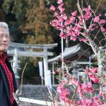 早めの梅開花 名張市・杉谷神社で