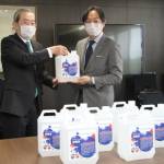 新型コロナ対策 中外医薬生産がアルコール除菌剤を寄贈 伊賀市