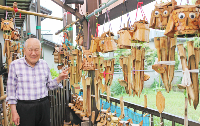 涼しげに鳴る手作り竹風鈴 福呼ぶ フクロウ形に 伊賀市の福田さん 伊賀タウン情報 You