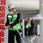 屋内消火栓や防火シャッターの使い方確認 伊賀市職員が消防訓練