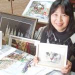 精密なクロスステッチ刺繍楽しむ 伊賀市の細野さん