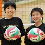 春高バレー上位目指す 津商・池田さんと留森さん