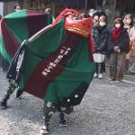 獅子神楽の「舞初式」 伊賀・敢國神社