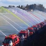 簡素化し式典と一斉放水 名張で消防出初式