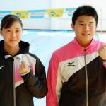 水泳ジュニアオリンピック杯出場 伊賀の横山君と廣島さん
