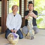 「石と陶」新しい世界を 18日から旧崇広堂で2人展 谷本さんと倉貫さん