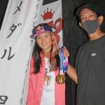 五輪「金」名張でも祝福 スケートボード・四十住さくら選手