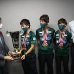 くノ一がリーグ1部V報告 伊賀市役所で