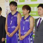 赤い羽根サポーター宣言 社会人バスケチームが名張市長に報告