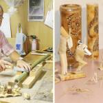 挑戦半生、竹細工に没頭 民芸品や昆虫など 名張の倉坂さん