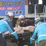 列車内での事件想定 警察・消防などが合同訓練 近鉄名張車庫で