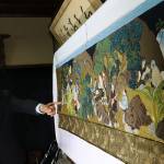 上野天神祭の「だんじり」前水引幕新調 伊賀・上野福居町