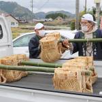 「お水取り」の松明 1か月遅れで東大寺へ寄進 名張市
