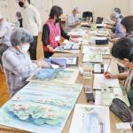 風景や季節の花々描く 4年ぶり作品展 つつじが丘水彩画クラブ