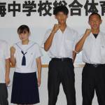 東海中学総体へ8人出場 名張市で壮行会