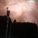 「伊賀地域で一番遅い」奉納花火 夜空彩る 伊賀・手力神社で