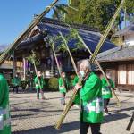 唐招提寺に女竹2070本奉納 過去最多本数 名張・竹を送る会