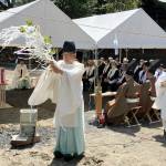 記念事業で建て替え、寄付募る 菅原神社の社務所と参集所 伊賀市