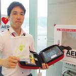 AED収納箱に三角巾配備 傷病者のプライバシー保護 名張市