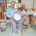 帰国し日々打楽器作り 伊賀の手づくり作家展に出展 津市の村本さん