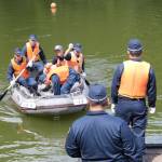 ため池で防災訓練 伊賀署