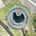 田園地帯に猫型施設?農地潤す円形分水工 名張市