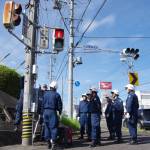 防災の日、災害想定し訓練 信号復旧や丸太切断も 名張署