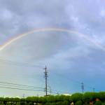 ダブルレインボー出現 雨上がりの名張市内で