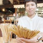 伊賀の麦で本物ストロー 地球に優しく 「製作所」起業した小松さん