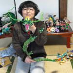 干支の「辰」アート表現 針金のモールで創作 名張の荒木さん