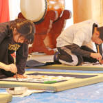 新年に願い込め 伊賀・上野天神宮で書き初め大会