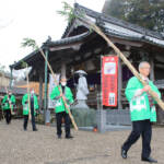 唐招提寺に女竹1700本奉納 14回目の竹送り 名張