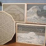 富士や文様、紙の筒で 独自の作品づくり 名張の田中さん