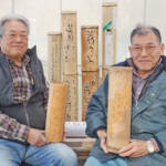 憩いの場で竹明かり作り 名張市の有馬さん、茶木さん