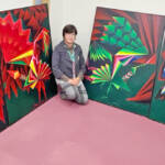 月替わりで抽象画展示 安部さん作品展5月31日まで 名張