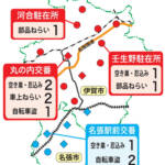 犯罪発生マップ 侵入盗・自動車関連 伊賀地域で各4件 5月