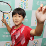 バドミントン 全国大会へ意気込み 名張・北中2年の今出さん