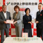 園児にクレヨンと自由帳贈る 北伊勢上野信金と富国生命 伊賀市