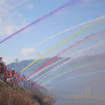 防火・防災の機運高め 一斉放水や表彰 伊賀・名張で消防出初式