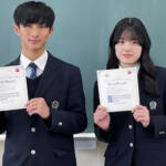 英検準1級合格 名張青峰高3年の2人